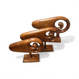 Sculpted Spiral Wooden Décor Collection | DARK GREY