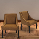 Dining Chair | Burnt Orange with velvet fabric, deep seat and long backrest