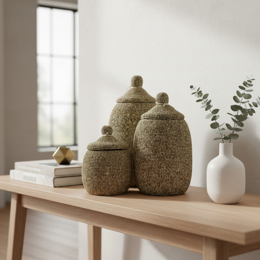 Beaded Decorative Vase | LARGE