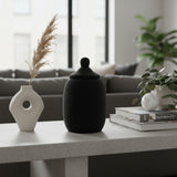 Black Beaded Decorative Vase