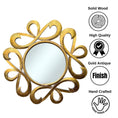 Load image into Gallery viewer, Fita Sojar Round Mirror | Gold Wash Ornately Decorated Frame
