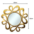 Load image into Gallery viewer, Fita Sojar Round Mirror | Gold Wash Ornately Decorated Frame
