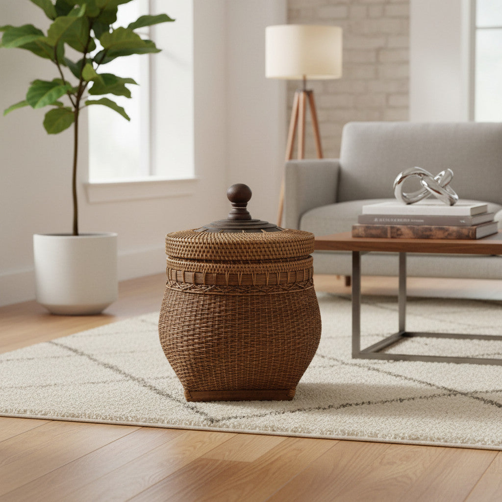 Artisan Woven Storage Vessel