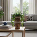 Hand Carved Light | 49cm, Wood, White Carvings