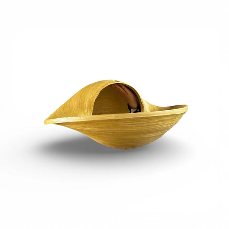 Decorative bowl sculpture featuring a flowing sculptural form with a brushed metallic finish. This contemporary statement piece is perfect for styling coffee tables, consoles, dining tables, and shelves in modern, luxury, minimalist, and designer interiors.