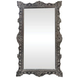 Antonio Antiq Large Wall Mirror With Ornately Decorated Grey Frame