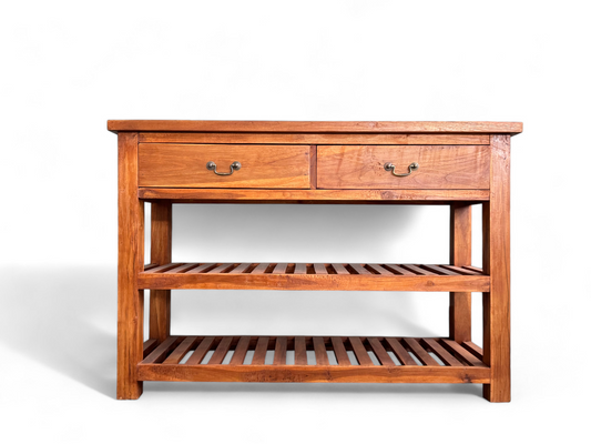 Spanish Farmhouse Console Table 2 Drawer