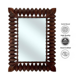 Catalina Mirror, Rectangular | Dark Brown Large Wall Mirror