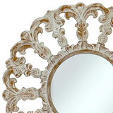 Horizon Round Mirror | White Wash Large Wall Mirror