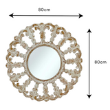 Horizon Round Mirror | White Wash Large Wall Mirror