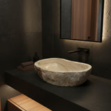 Indonesian Riverstone Basin/Sink - Cream, Marbled