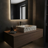 Indonesian Riverstone Basin/Sink - Cream, Marbled, Rectangular