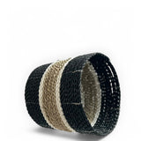 Tube Mini Basket Medium | Black, White, Tan