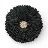 Black Feather Halo Wall Decor