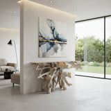 WOODEN TEAK CONSOLE 150X45X80