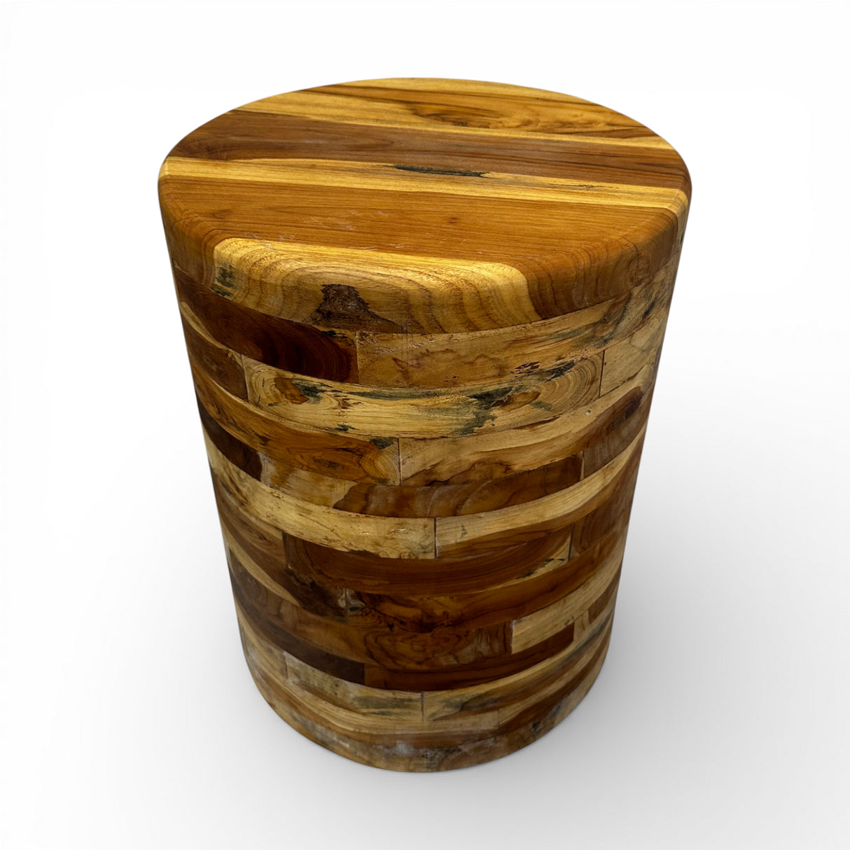 WOODEN TEAK STOOL - 40X40X50CM