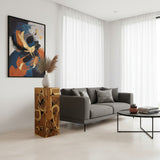 WOODEN SUAR STOOL BOX 30X30X80CM