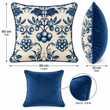 Classic Blue Botanical Scatter Cushion