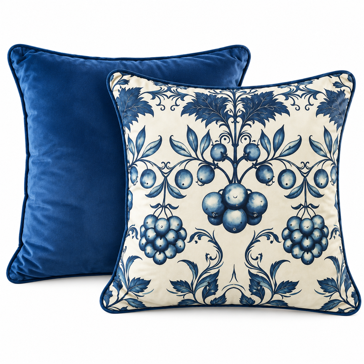 Classic Blue Botanical Scatter Cushion