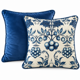 Classic Blue Botanical Scatter Cushion