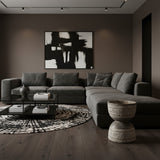 Carved Hourglass Stool | White, Natural