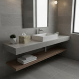 Elegant beige marble tissue box cover with a polished natural stone finish and subtle veining, displayed on a modern bathroom vanity. Featuring a sleek square design with a top tissue opening, it adds a refined touch to contemporary bathrooms, guest suites, and luxury interiors.