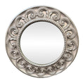 Load image into Gallery viewer, LS05 Silver Mirror with Ornately Decorated Frame | Round 52x52cm
