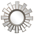 Load image into Gallery viewer, LS22 Round Silver Mirror with Ornately Decorated Frame | 66X66cm
