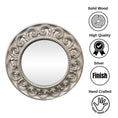 Load image into Gallery viewer, LS05 Silver Mirror with Ornately Decorated Frame | Round 52x52cm
