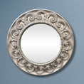 Load image into Gallery viewer, LS05 Silver Mirror with Ornately Decorated Frame | Round 52x52cm
