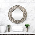 Load image into Gallery viewer, LS05 Silver Mirror with Ornately Decorated Frame | Round 52x52cm
