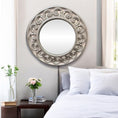 Load image into Gallery viewer, LS05 Silver Mirror with Ornately Decorated Frame | Round 52x52cm
