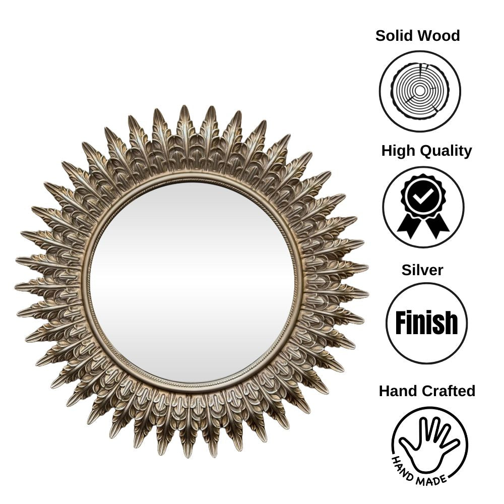 131 Mirror | Round Silver 103x103cm