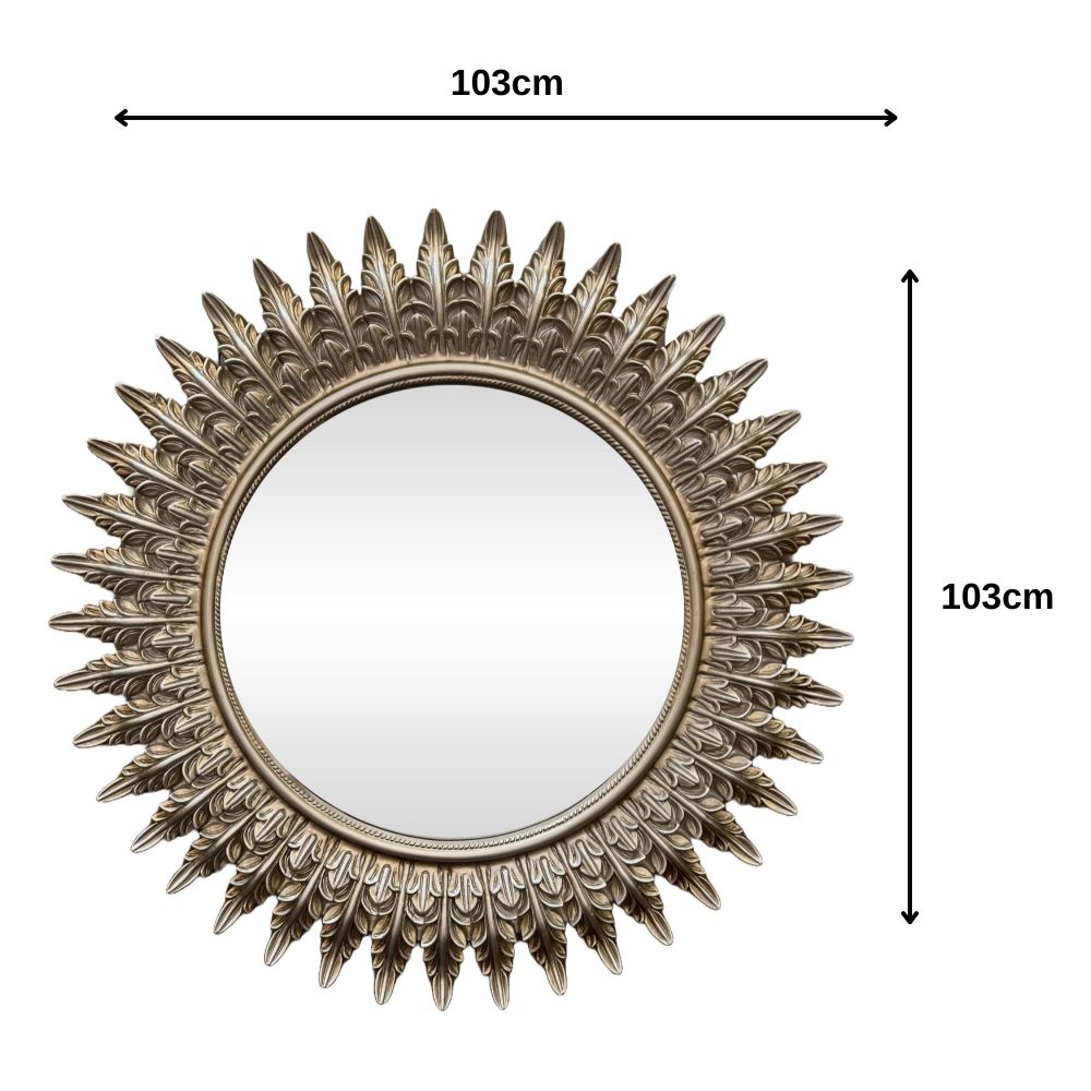 131 Mirror | Round Silver 103x103cm