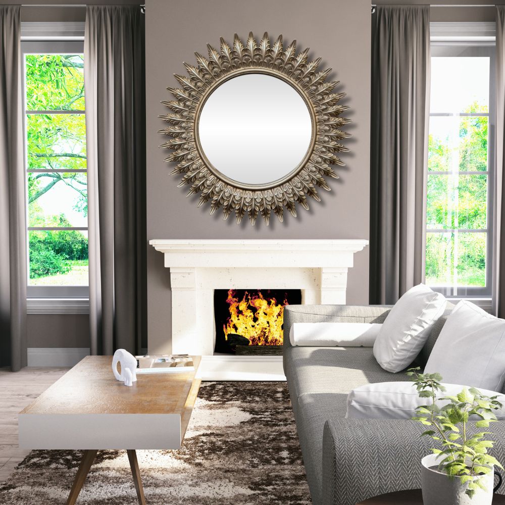 131 Mirror | Round Silver 103x103cm