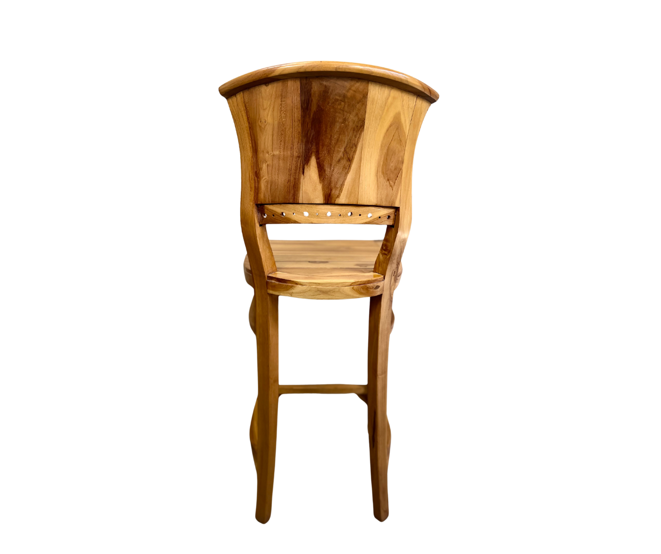 Wooden Teak Lidi Bar Stool No Arms Yellow Lemon Tree
