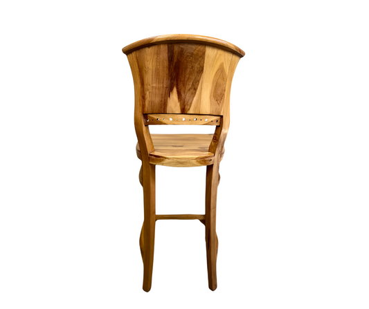 Wooden Teak Lidi Bar Stool | No Arms