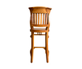 Load image into Gallery viewer, WOODEN TEAK ITALY BAR STOOL WITH SLANTED ARMRESTS
