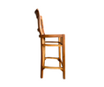 Load image into Gallery viewer, WOODEN TEAK ITALY BAR STOOL WITH SLANTED ARMRESTS
