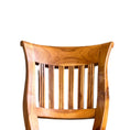 Load image into Gallery viewer, WOODEN TEAK ITALY BAR STOOL WITH SLANTED ARMRESTS
