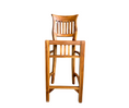 Load image into Gallery viewer, WOODEN TEAK ITALY BAR STOOL WITH SLANTED ARMRESTS
