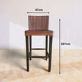 Load image into Gallery viewer, Rattan Bar Chair | Dark Brown Made From Solid Wood
