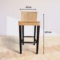 Load image into Gallery viewer, Rattan Bar Chair Made From Solid Wood | Natural Design
