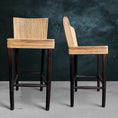 Load image into Gallery viewer, Rattan Bar Chair Made From Solid Wood | Natural Design
