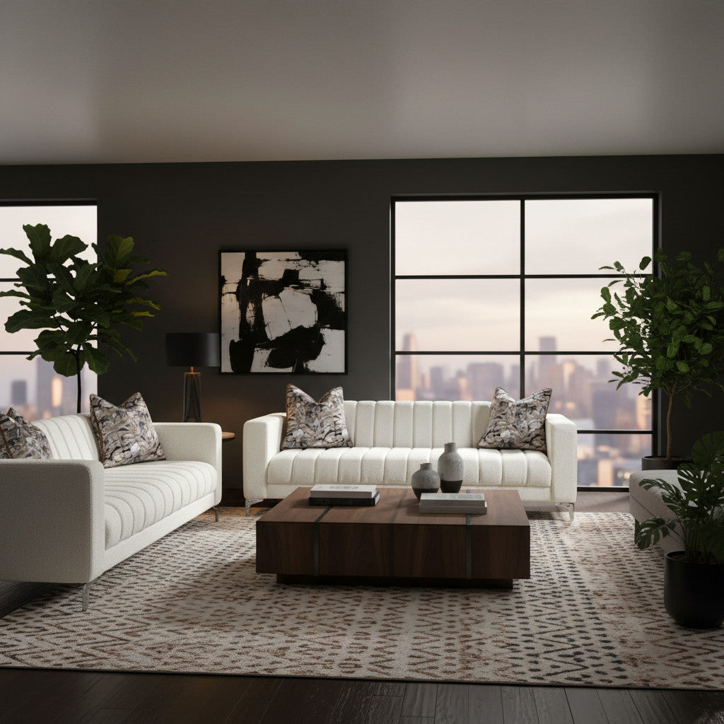 Couch Boucle 4 Seater | White