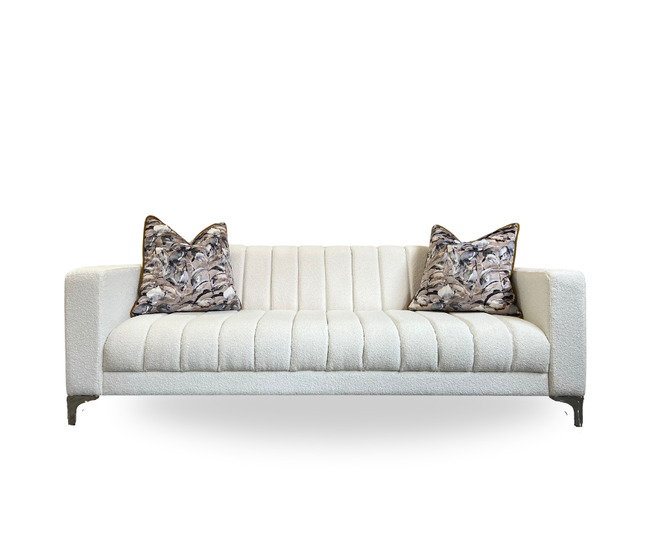 Couch Boucle 4 Seater | White