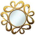 Load image into Gallery viewer, Fita Sojar Round Mirror | Gold Wash Ornately Decorated Frame
