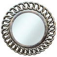 Load image into Gallery viewer, Rd Tali Jenny Round Mirror | Silver Antique with Ornately Decorated Frame
