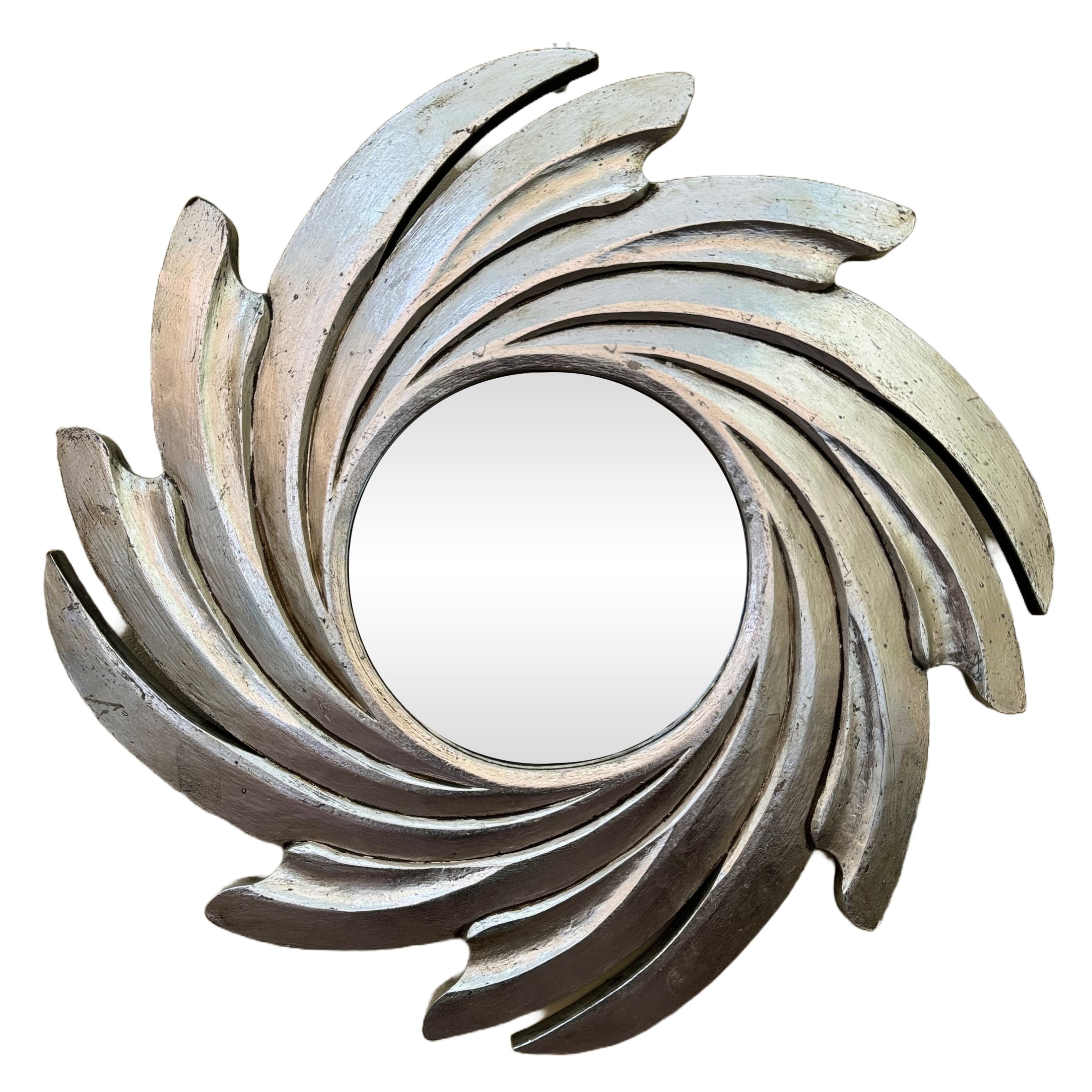 Tornado Mirror | Round Silver 60x60cm