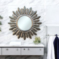 Load image into Gallery viewer, Round Catalina Mirror with Silver Antique Ornately Decorated Frame | 120x120cm
